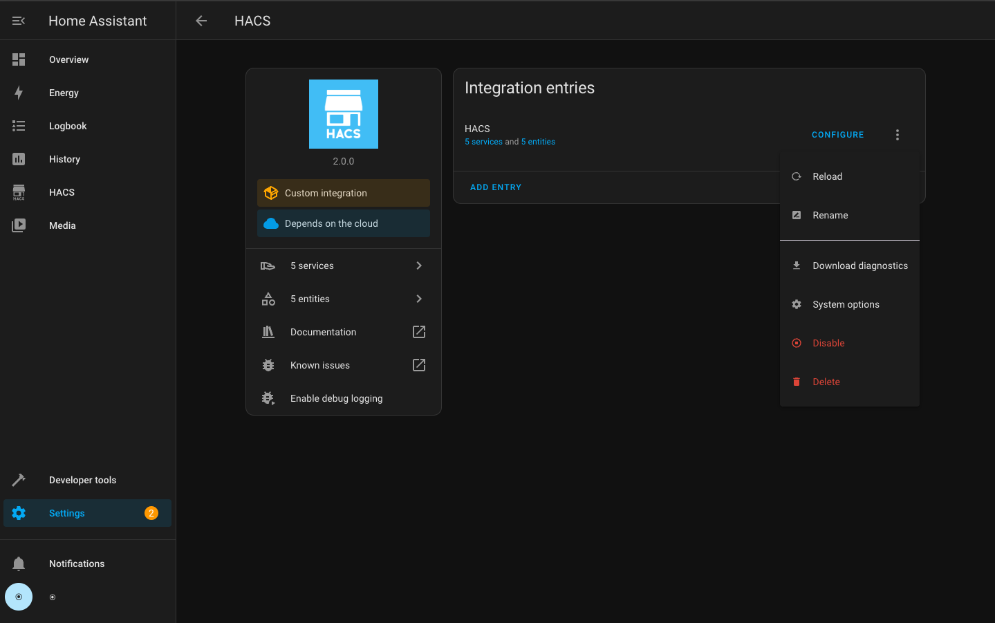 image showing how to download diagnostics